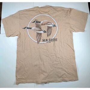 Vintage 1996 M.R. GEESE Canada Geese Flying T-Shirt Size L Large Full Cut 90s...